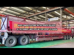 Pipa berlapis karet anti korosi Mining Slurry Dn25-Dn2000 Tailings Pipeline