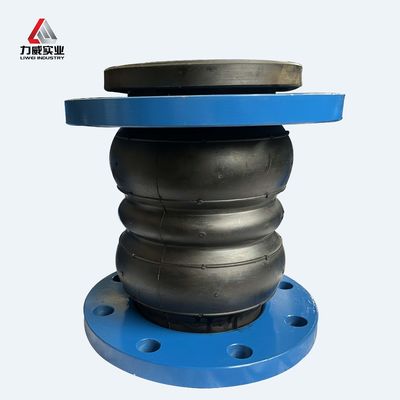 Double Sphere Gum Expansion Joint Axial Movement SS304 Flange