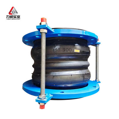 PN6 Flanged Rubber Flex Connectors Fleksibel Joint Pressure Double Sphere dengan baut dan kacang