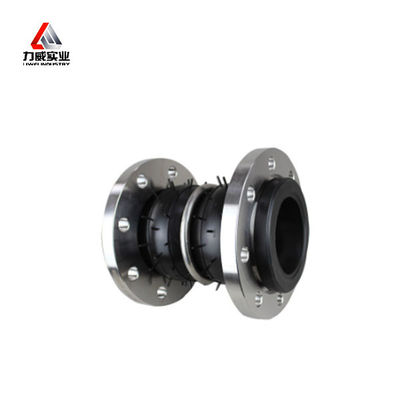 Pemasangan khusus Double Sphere Flexible Rubber Joint dengan Carbon Steel Galvanized Flange Material