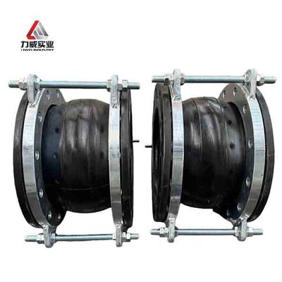 Gambar Kustom Bola Tunggal sambungan karet fleksibel PN6 PN40 yang dirancang untuk penyegelan dan koneksi fleksibel dalam sistem perpipaan