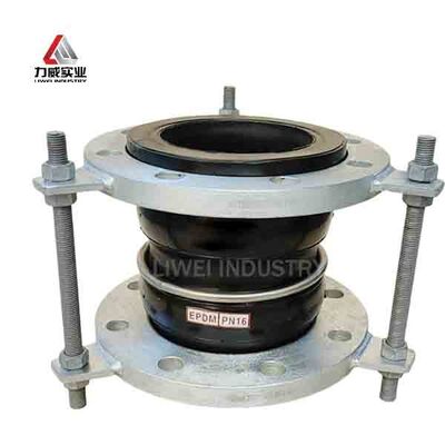 Material Badan EPDM Sambungan Karet Fleksibel Bola Ganda yang Dirancang dengan Ujung Berflensa Memastikan Penyegelan dan Fleksibilitas dalam Sistem Transportasi Fluida
