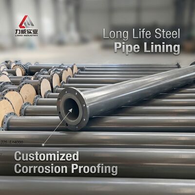 Long Lifespan Rubber Coated Pipeline Customized Steel Pipe Lining Material Opsional tahan korosi tahan lama Industri