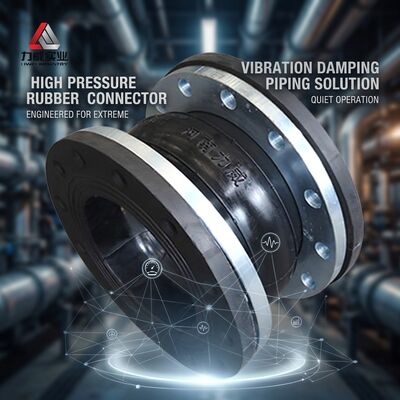 PN6-PN40 Single Sphere Flexible Rubber Joint Dengan Warna Flange yang Dapat Dikustomisasi Dan Sambungan Flange / Threaded