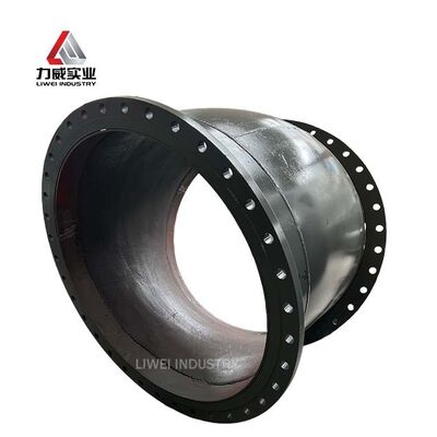 Perlengkapan pipa berlapis karet siku Tee Reducer Bend Flanged Connection Karbon Steel Shell tahan korosi